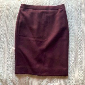 JCrew Burgandy pencil skirt. Like new